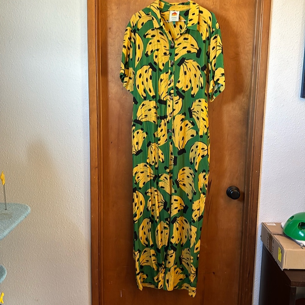 Perfect condition Farm Rio banana jumpsuit
